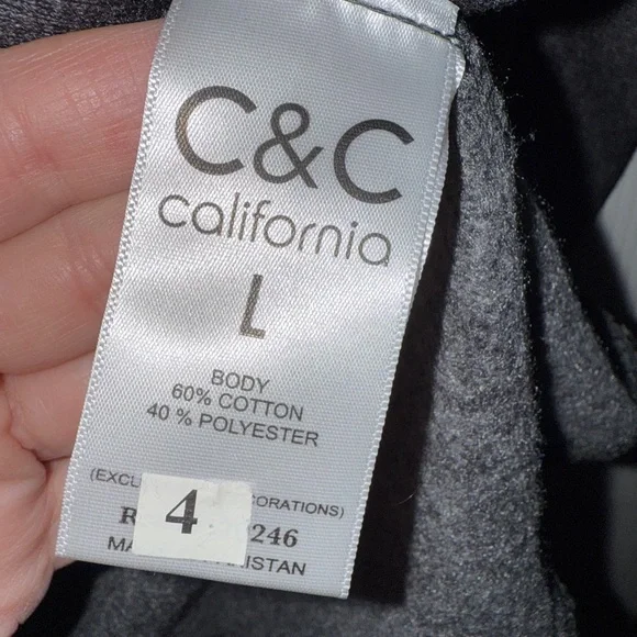 C&C California Dark Gray Crewneck Sweater - Picture 4 of 5